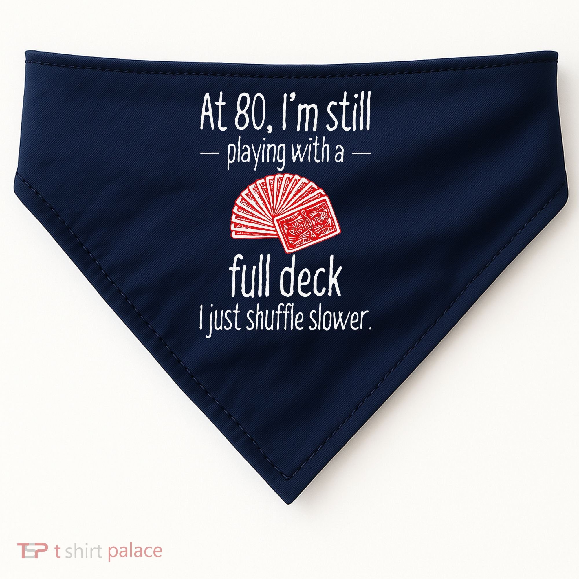 Funny 80th Birthday Gift 80 Year Old Cards USA-Made Doggie Bandana