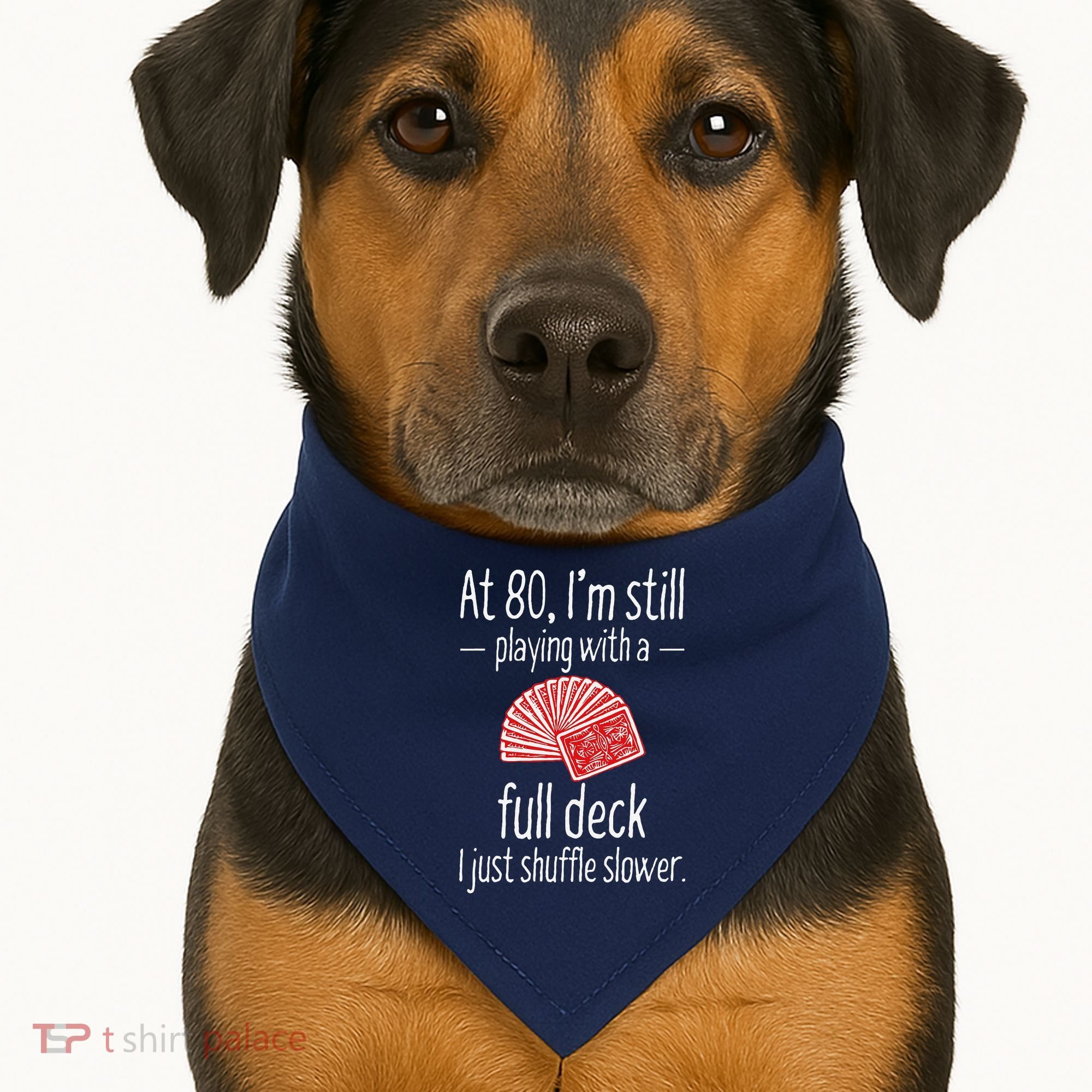 Funny 80th Birthday Gift 80 Year Old Cards USA-Made Doggie Bandana