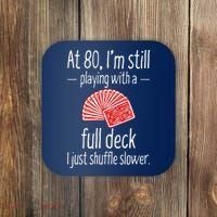 Funny 80th Birthday Gift 80 Year Old Cards Coaster thumb 0