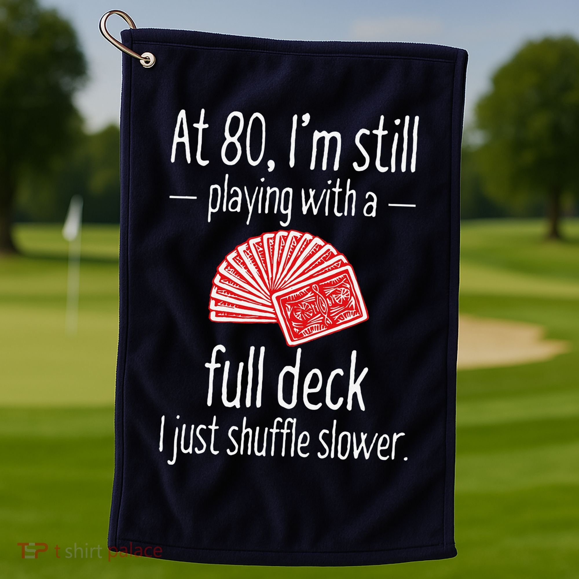 Funny 80th Birthday Gift 80 Year Old Cards Golf Towel