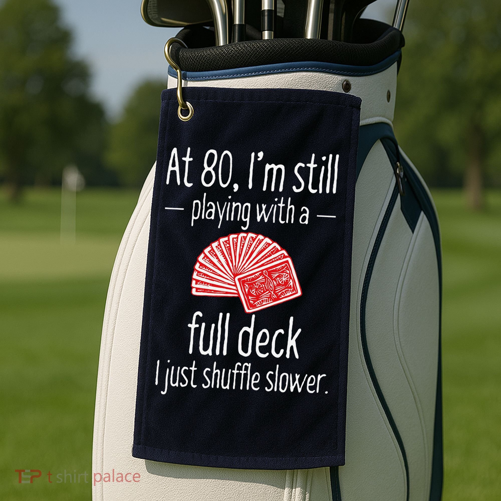 Funny 80th Birthday Gift 80 Year Old Cards Golf Towel
