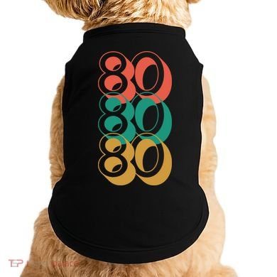 Funny 80th Birthday Retro Doggie Tank