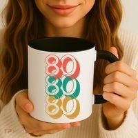Funny 80th Birthday Retro Coffee Mug thumb 3