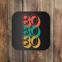 Funny 80th Birthday Retro Coaster thumb 0
