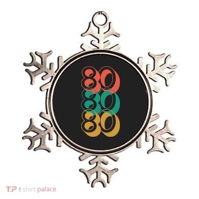 Funny 80th Birthday Retro Ornament