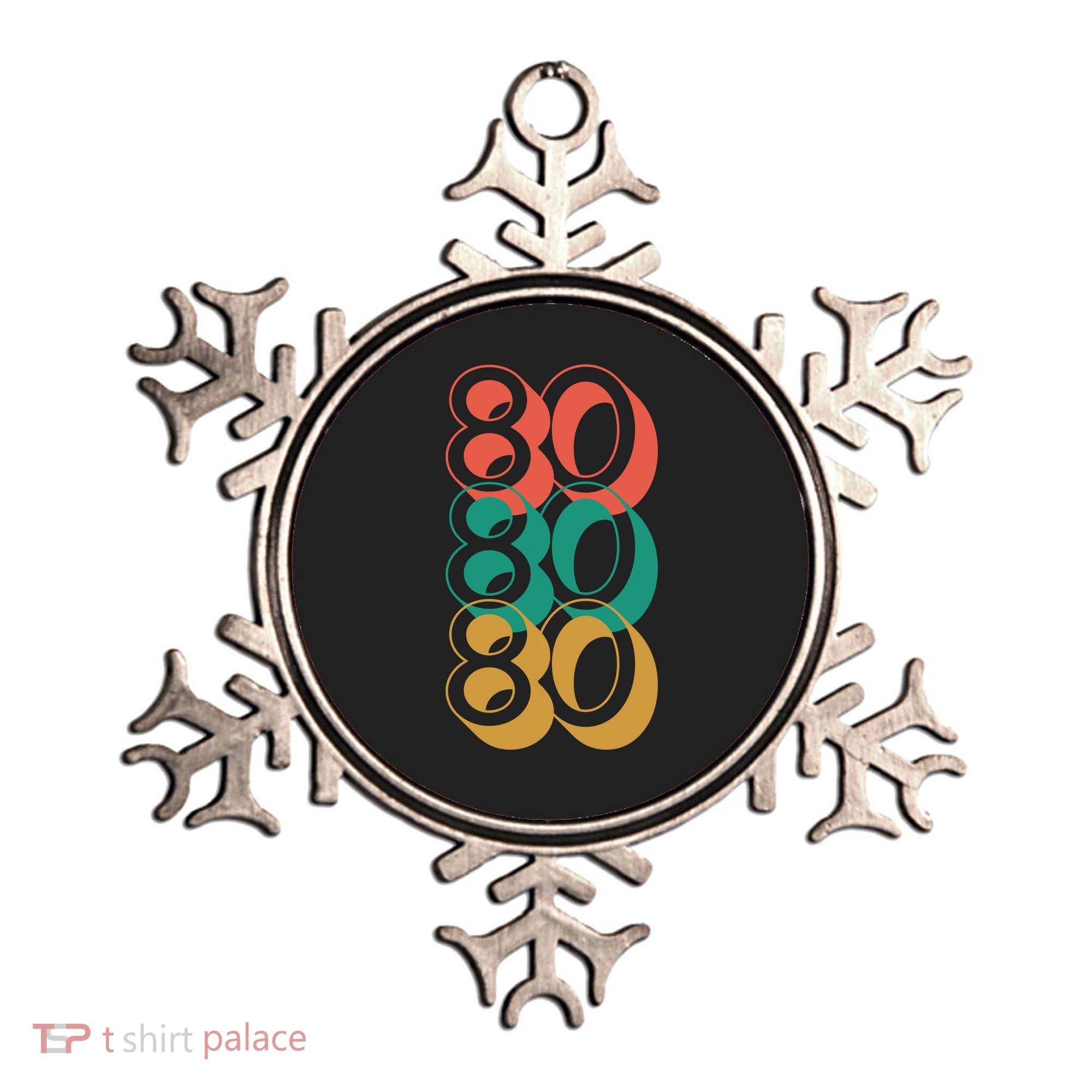 Funny 80th Birthday Retro Ornament