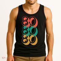Funny 80th Birthday Retro Tank Top thumb 3
