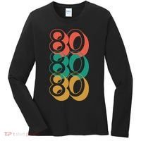 Funny 80th Birthday Retro Women's Long Sleeve Shirt thumb 0