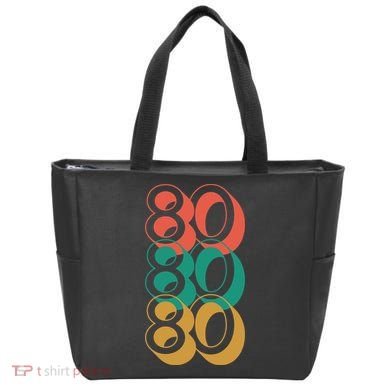 Funny 80th Birthday Retro Tote Bag