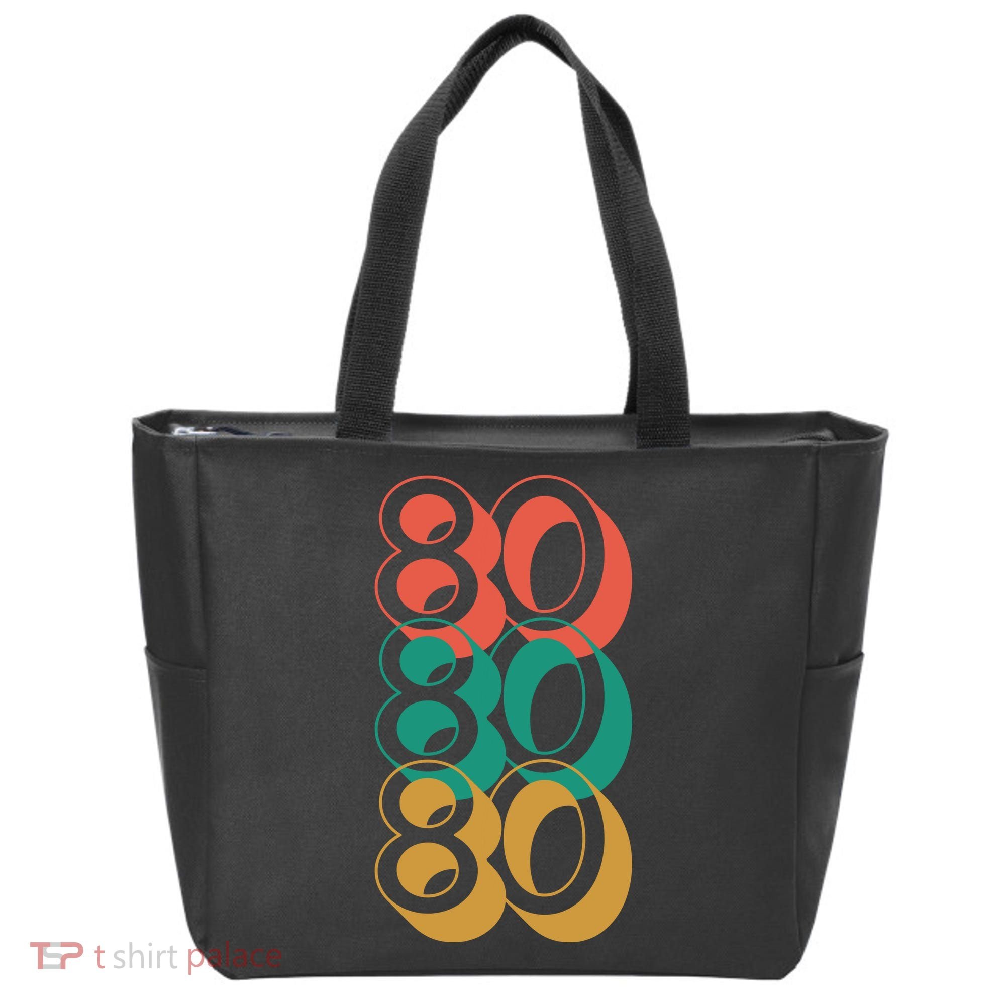 Funny 80th Birthday Retro Tote Bag