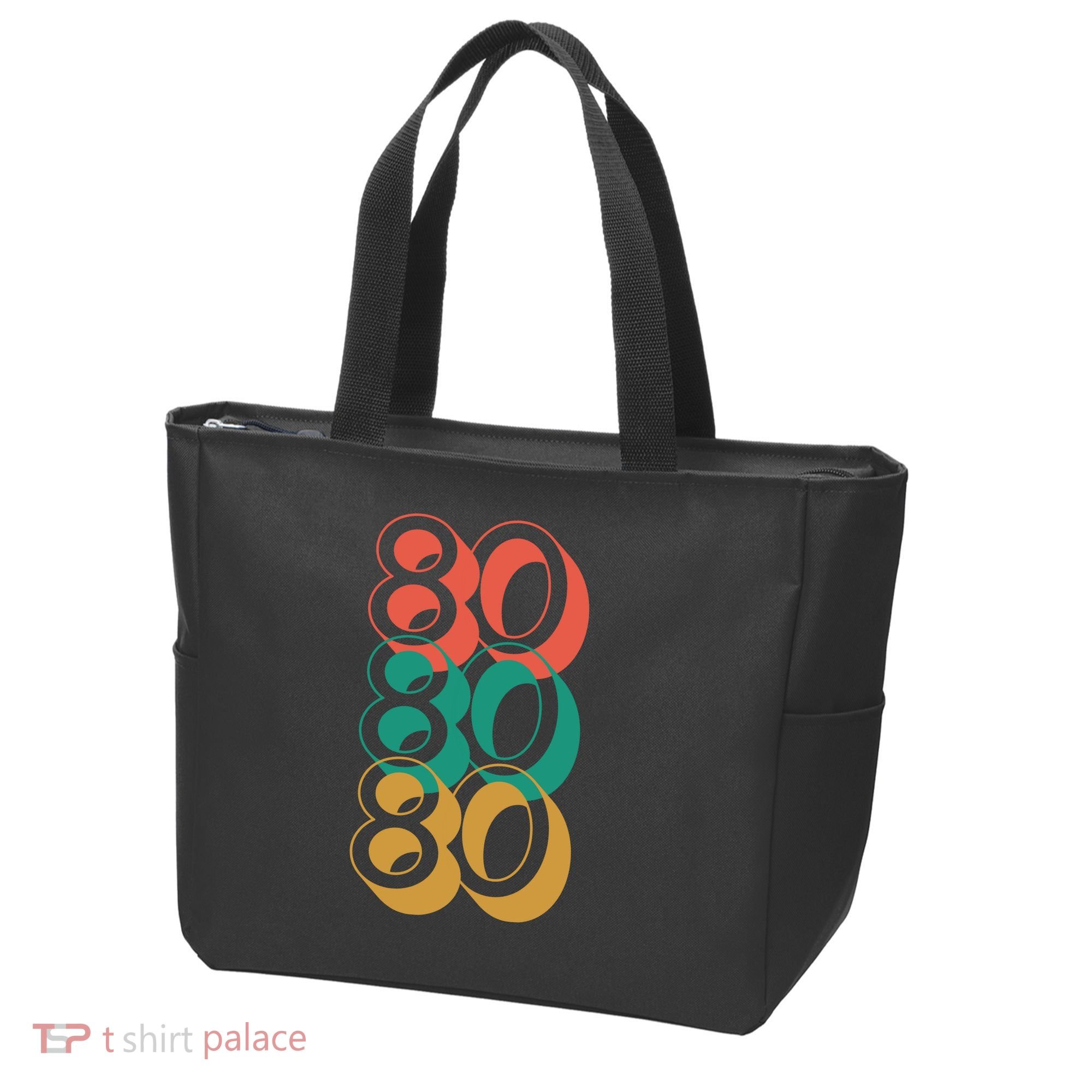 Funny 80th Birthday Retro Tote Bag