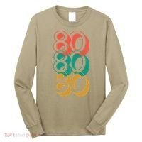 Funny 80th Birthday Retro Long Sleeve Shirt thumb 0
