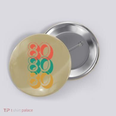 Funny 80th Birthday Retro Button
