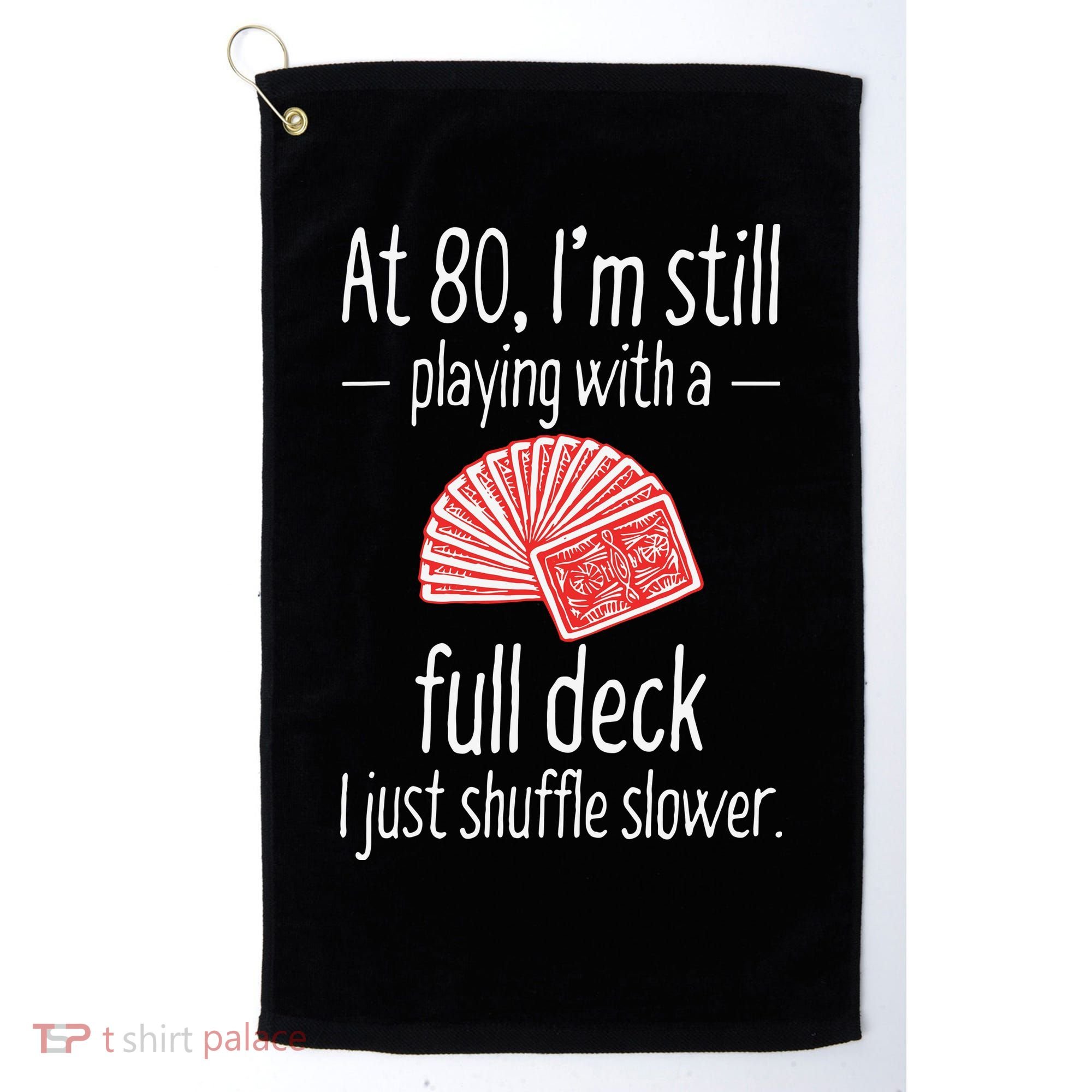 Funny 80th Birthday Gift 80 Year Old Cards Golf Towel