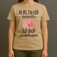 Funny 80th Birthday Gift 80 Year Old Cards T-Shirt thumb 4