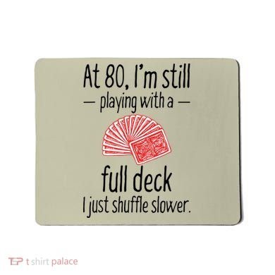 Funny 80th Birthday Gift 80 Year Old Cards Mousepad