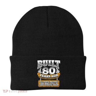 Funny 80th Birthday Gift BDay Gift Saying Age 80 Year Joke Beanie