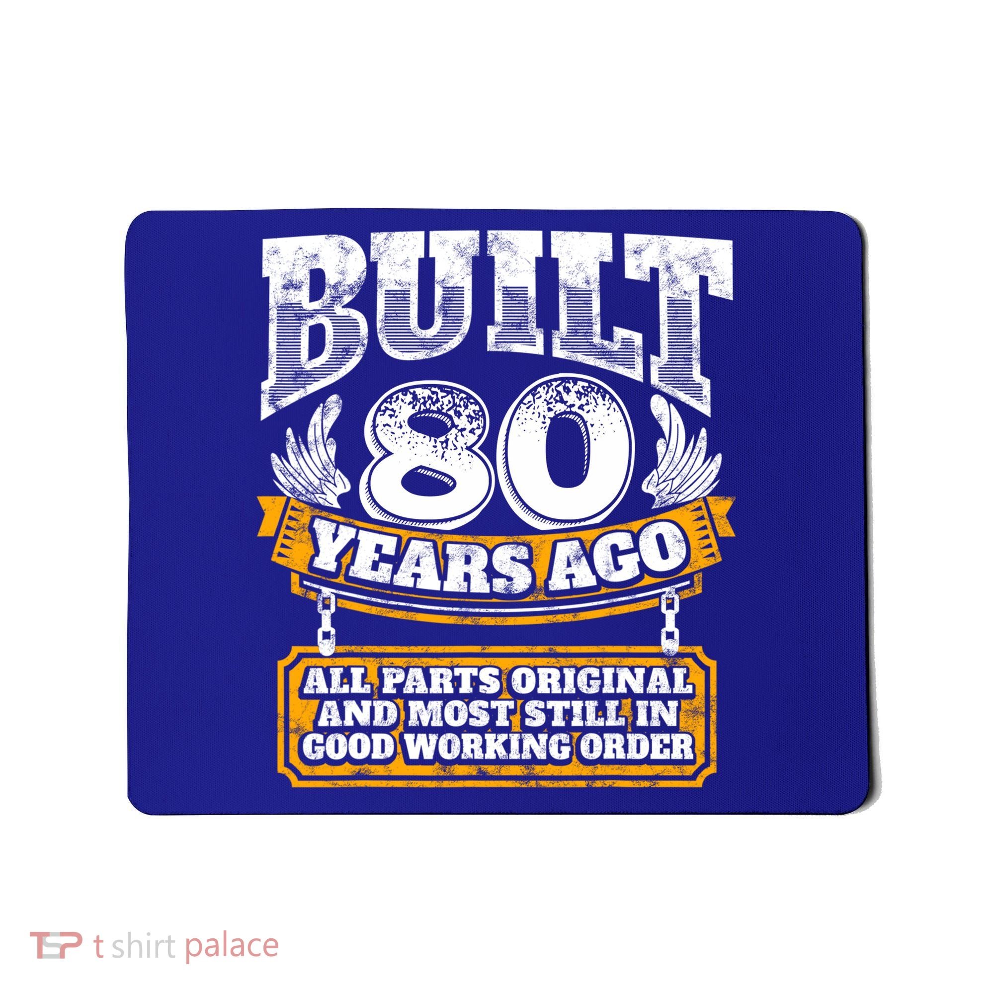 Funny 80th Birthday Gift BDay Gift Saying Age 80 Year Joke Mousepad