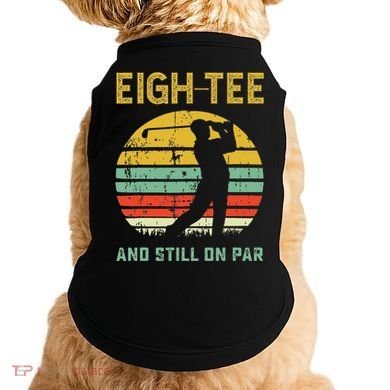 Funny 80th Birthday Golf Pun Golfing 80 Year Old Golfer Doggie Tank