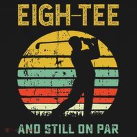Funny 80th Birthday Golf Pun Golfing 80 Year Old Golfer Doggie Tank thumb 4