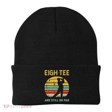 Funny 80th Birthday Golf Pun Golfing 80 Year Old Golfer Beanie