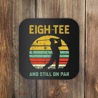 Funny 80th Birthday Golf Pun Golfing 80 Year Old Golfer Coaster thumb 0