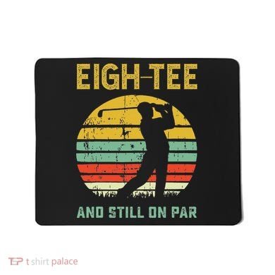 Funny 80th Birthday Golf Pun Golfing 80 Year Old Golfer Mousepad
