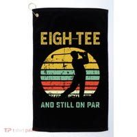 Funny 80th Birthday Golf Pun Golfing 80 Year Old Golfer Golf Towel thumb 0