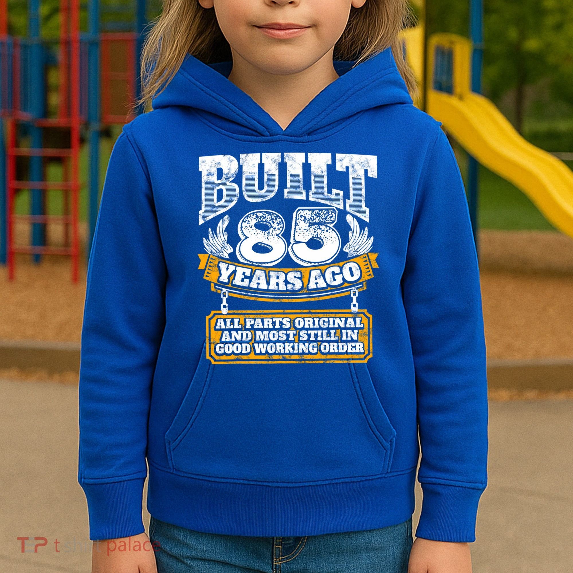 Funny 85th Birthday Gift BDay Gift Saying Age 85 Year Joke Kids Hoodie
