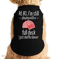 Funny 80th Birthday Gift 80 Year Old Cards Doggie Tank thumb 0