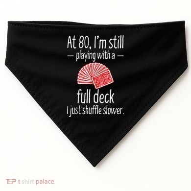 Funny 80th Birthday Gift 80 Year Old Cards USA-Made Doggie Bandana