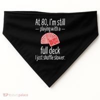 Funny 80th Birthday Gift 80 Year Old Cards USA-Made Doggie Bandana thumb 0
