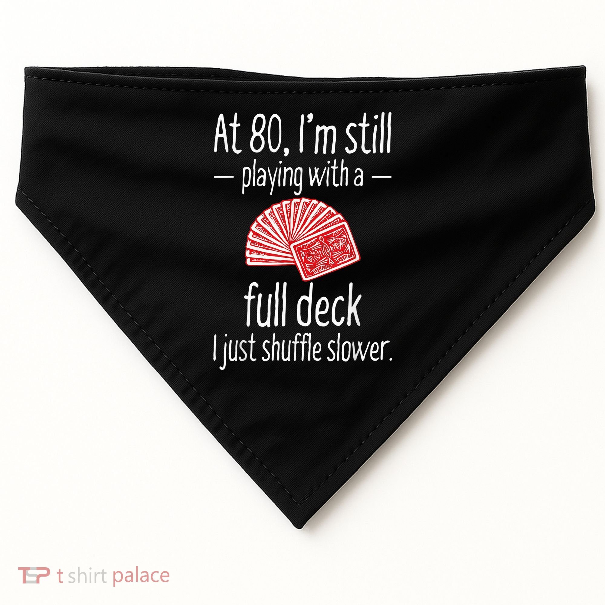 Funny 80th Birthday Gift 80 Year Old Cards USA-Made Doggie Bandana