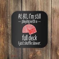 Funny 80th Birthday Gift 80 Year Old Cards Coaster thumb 0