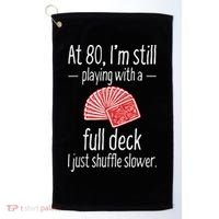 Funny 80th Birthday Gift 80 Year Old Cards Golf Towel thumb 0