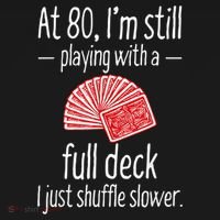 Funny 80th Birthday Gift 80 Year Old Cards Cropped Pullover Crew thumb 4