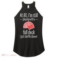 Funny 80th Birthday Gift 80 Year Old Cards Women's Perfect Tri Rocker Tank thumb 0