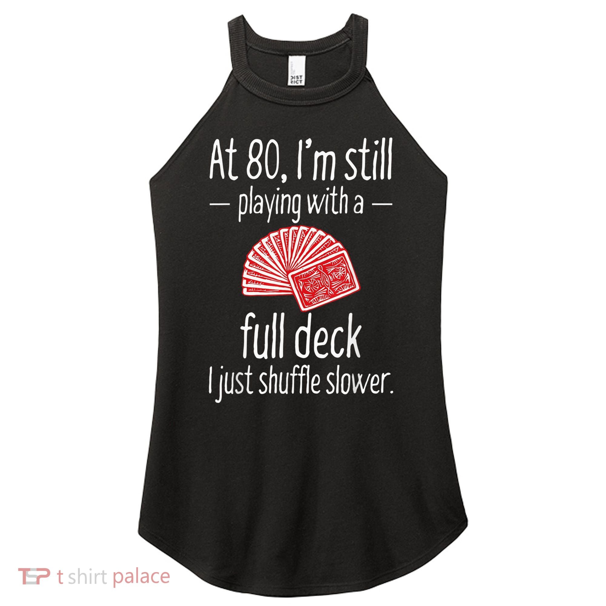 Funny 80th Birthday Gift 80 Year Old Cards Women's Perfect Tri Rocker Tank