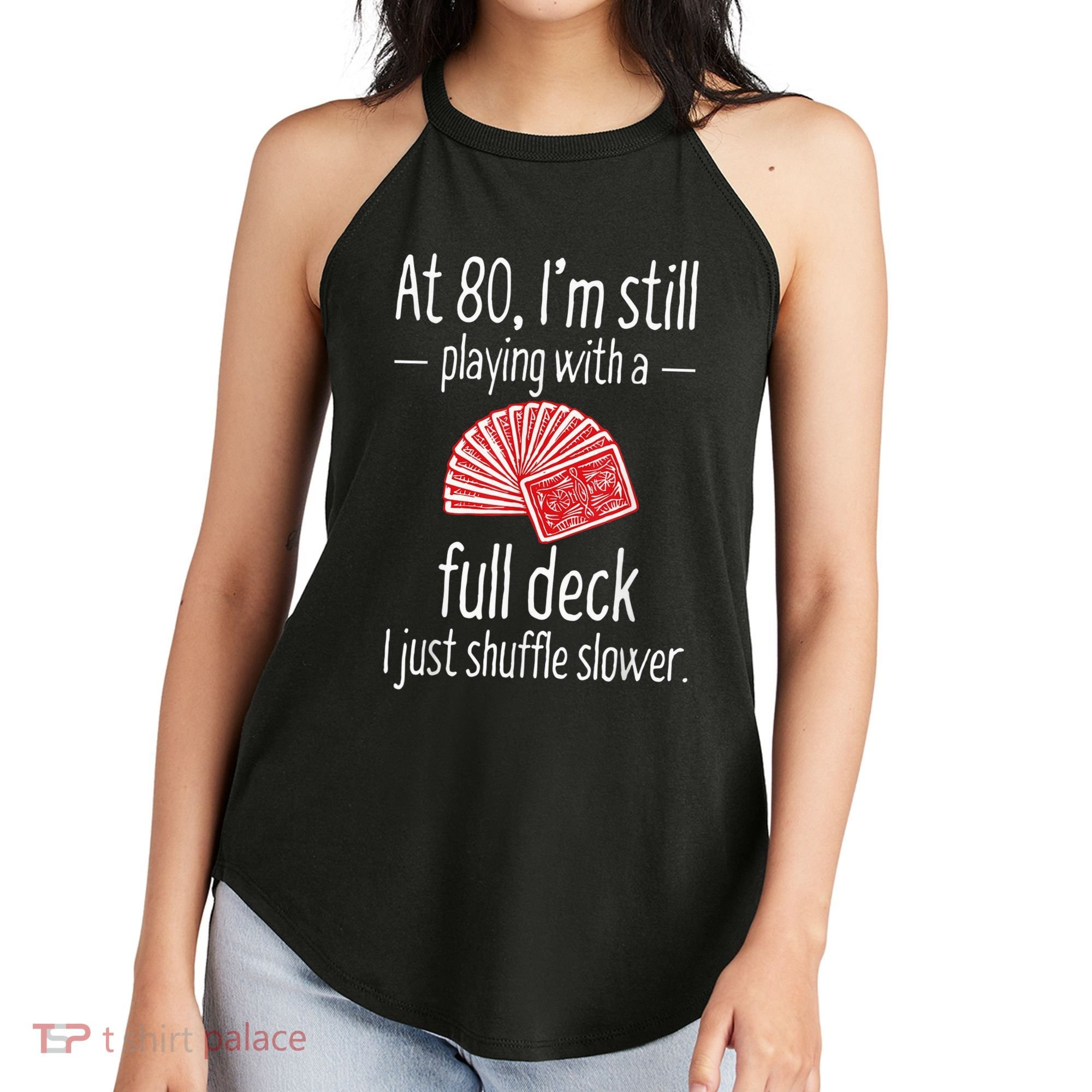 Funny 80th Birthday Gift 80 Year Old Cards Women's Perfect Tri Rocker Tank