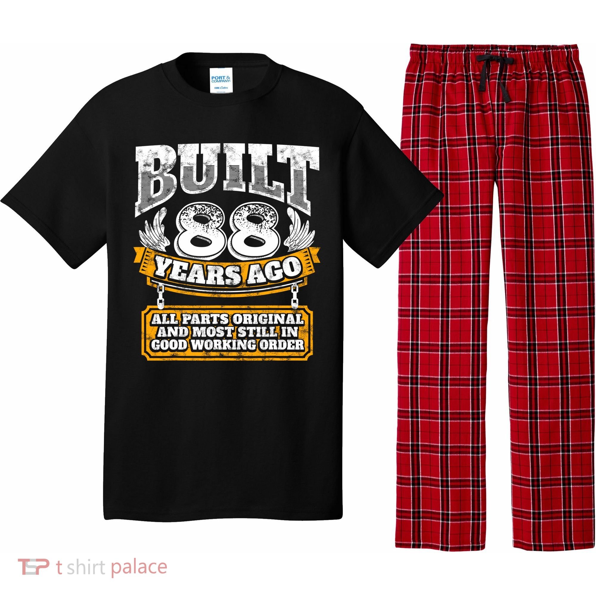 Funny 88th Birthday Gift BDay Gift Saying Age 88 Year Joke Pajama Set