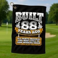 Funny 88th Birthday Gift BDay Gift Saying Age 88 Year Joke Golf Towel thumb 1