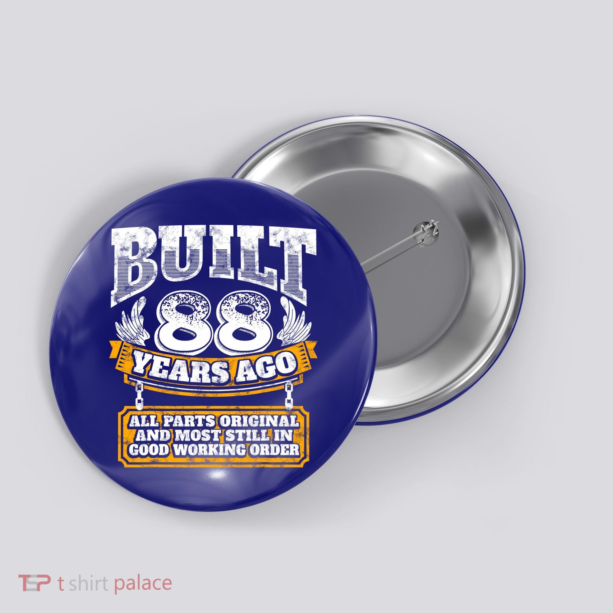 Funny 88th Birthday Gift BDay Gift Saying Age 88 Year Joke Button