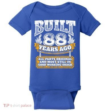 Funny 88th Birthday Gift BDay Gift Saying Age 88 Year Joke Baby Bodysuit