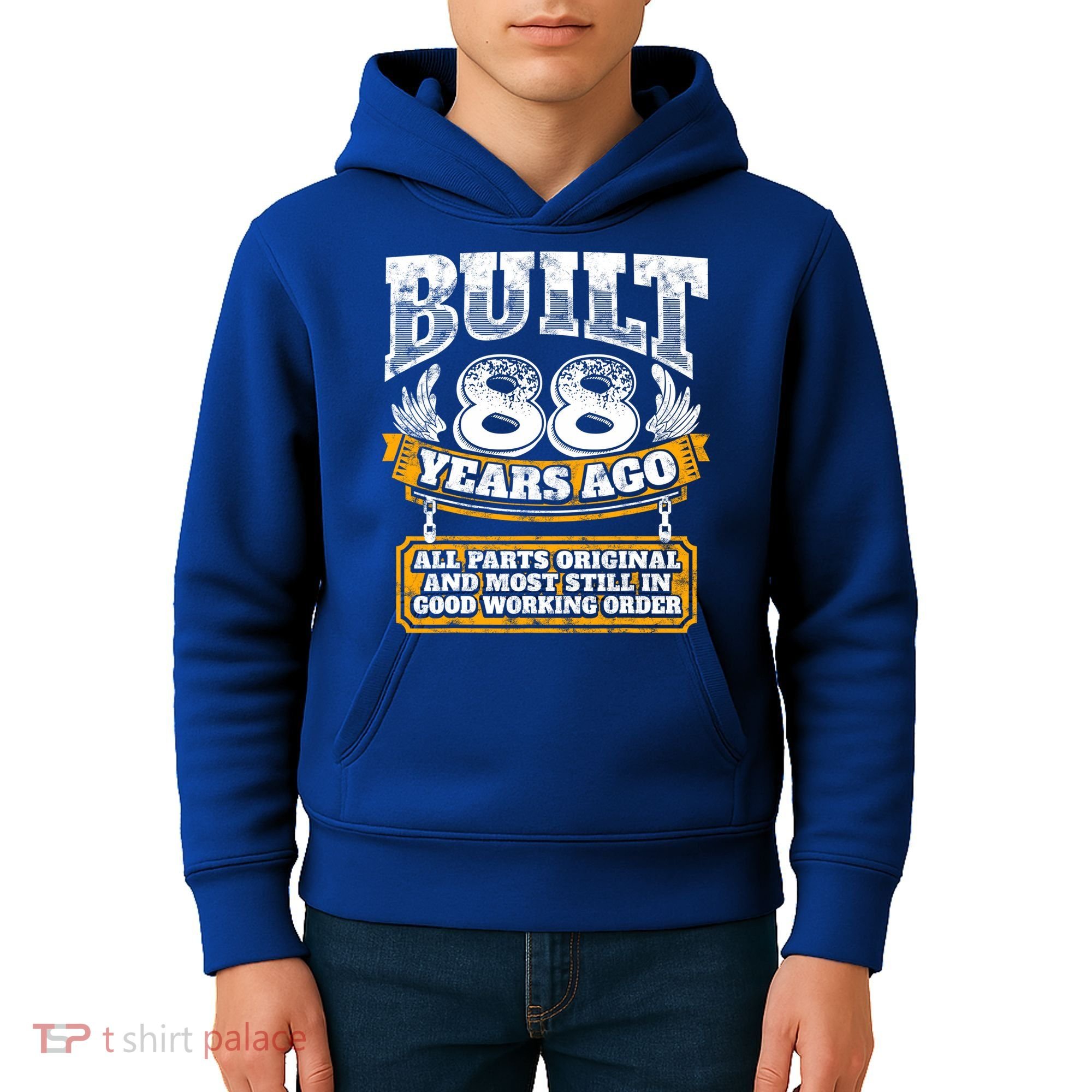 Funny 88th Birthday Gift BDay Gift Saying Age 88 Year Joke Kids Hoodie