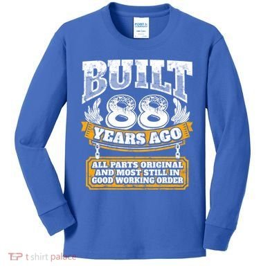 Funny 88th Birthday Gift BDay Gift Saying Age 88 Year Joke Kids Long Sleeve Shirt