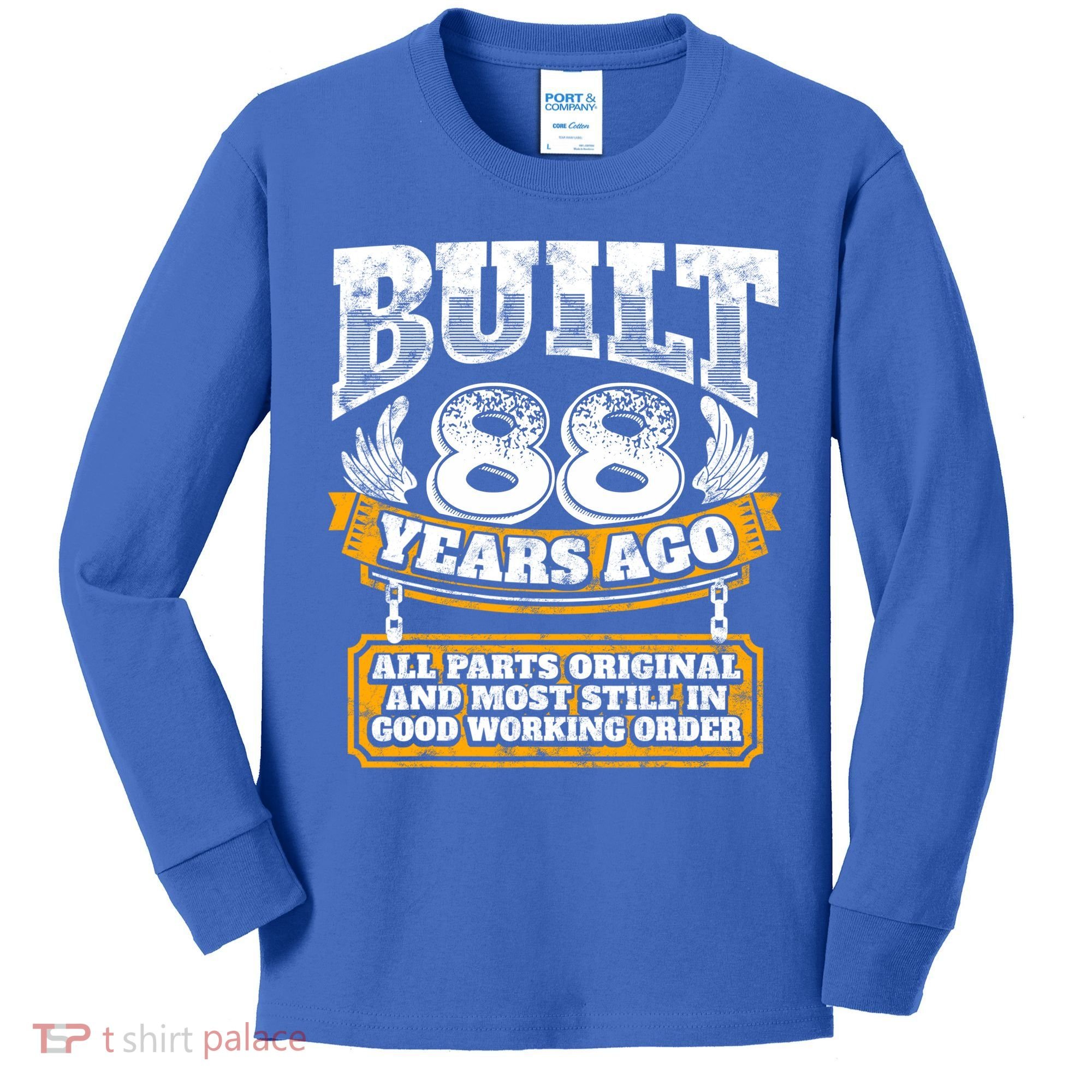 Funny 88th Birthday Gift BDay Gift Saying Age 88 Year Joke Kids Long Sleeve Shirt