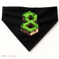 Fun 8th Birthday Number 8 Video Gamer Pixel Themed Bday Boy USA-Made Doggie Bandana thumb 0