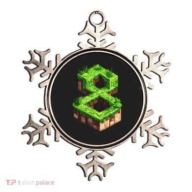 Fun 8th Birthday Number 8 Video Gamer Pixel Themed Bday Boy Ornament