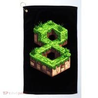 Fun 8th Birthday Number 8 Video Gamer Pixel Themed Bday Boy Golf Towel thumb 0
