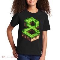 Fun 8th Birthday Number 8 Video Gamer Pixel Themed Bday Boy Kids T-Shirt thumb 2